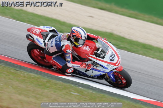 2010-06-26 Misano 1551 Rio - Superbike - Qualifyng Practice - Shane Byrne - Ducati 1098R